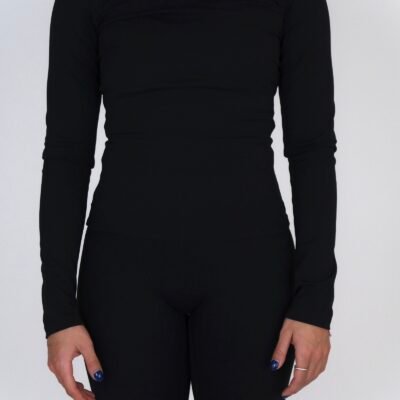 COMFORT LONG SLEEVE TOP BLACK